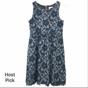 Justice Navy & Metallic Dress 10